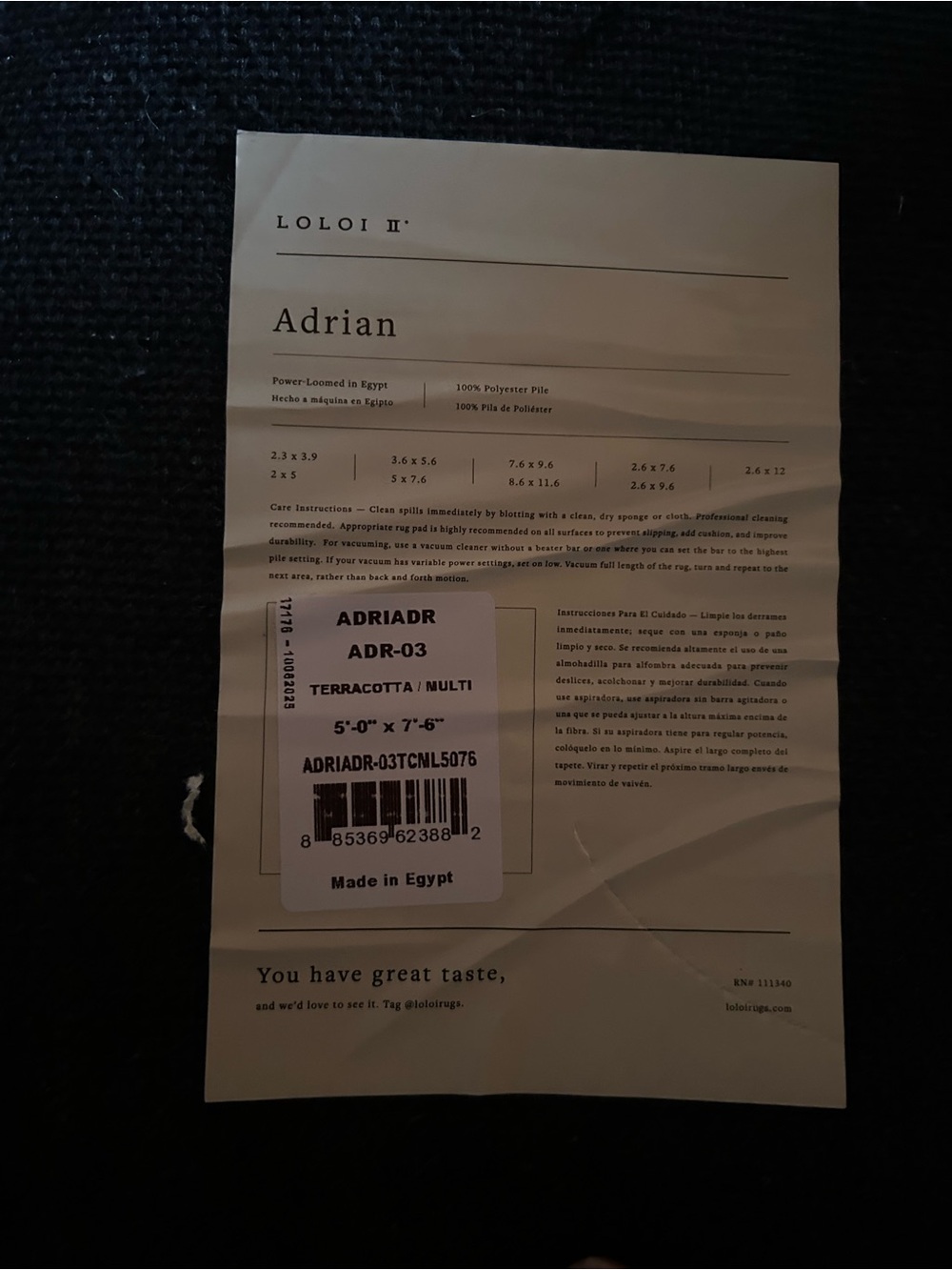 Loloi Adrian Terracotta/Multi Area Rug - Picture 3 of 3